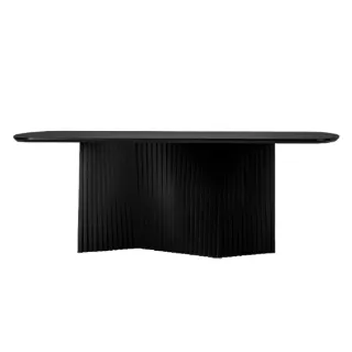 Mesa de Jantar Caribe MAVENA em madeira maciça ébano, outro ângulo