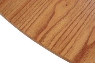 Mesa Paris redonda 130 cm em cinamomo - detalhe do tampo e base
