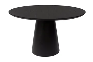 Mesa Paris redonda de 130 cm em cinamomo ebanizado, vista completa