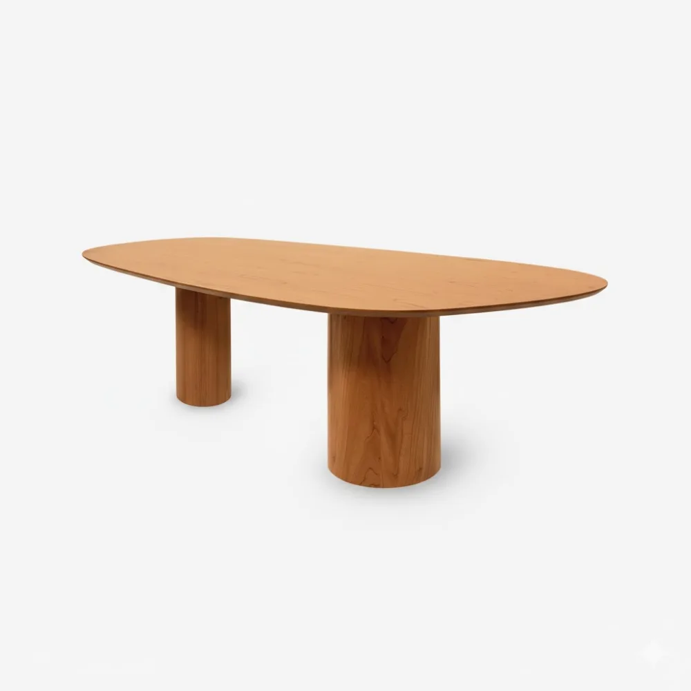 Mesa de Jantar Ohio — Orgânica Madeira Maciça Amêndoa 2m 6 Lugares, imagem 1 da galeria
