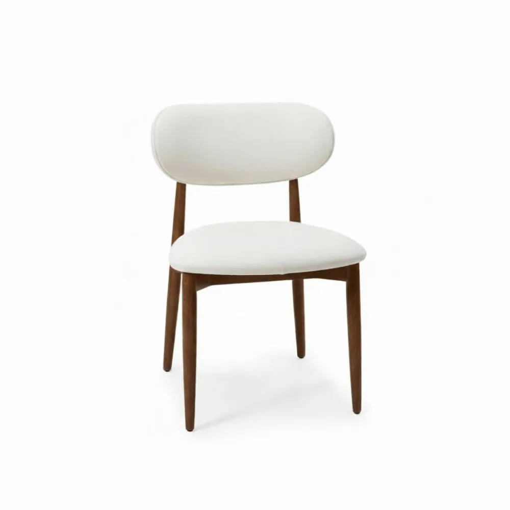 Cadeira Mila — Madeira Imbuia e Linho Off White, imagem 10 da galeria