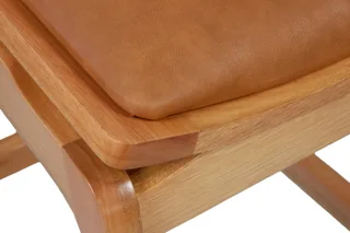 Banqueta Silvia — Madeira Amêndoa Courino Caramelo Rattan Natural, imagem 6 da galeria