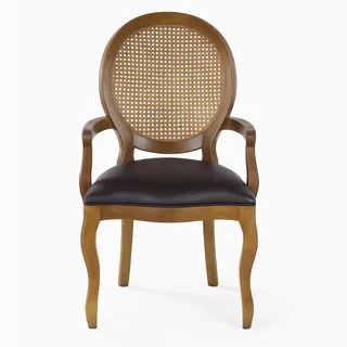 Cadeira Medalhão com Rattan e Braços, imagem 2 da galeria
