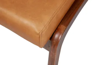 Cadeira Paris com Rattan — Madeira Maciça Carvalho Rattan e Courino Caramelo, imagem 6 da galeria